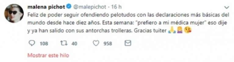Malena Pichot criticó a las mujeres que se atienden con ginecólogos varones: "Me dan ganas de vomitar"