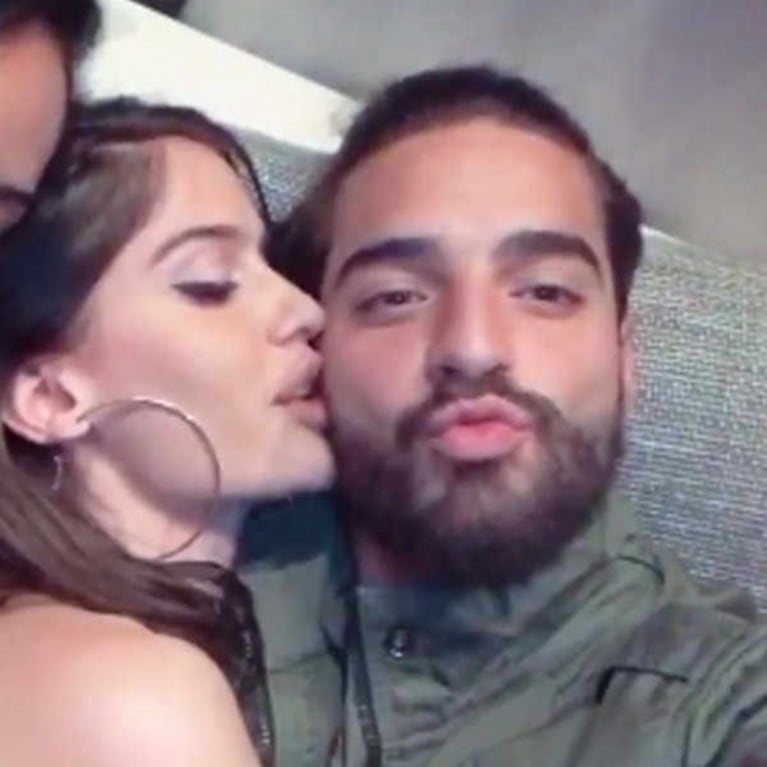 Maluma oficializó su noviazgo con Natalia Barulich con una romántica foto: "Me hacés sonreír"