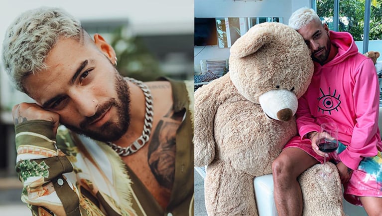 Maluma presentó a su nuevo amigo de felpa.