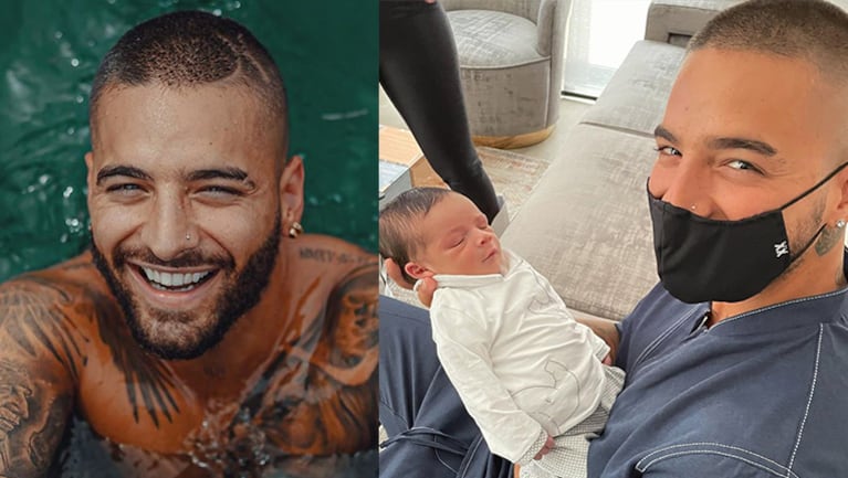 Maluma presentó a su sobrino recién nacido.