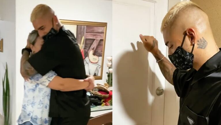 Maluma se reencontró con su mamá tras cinco meses sin verse.