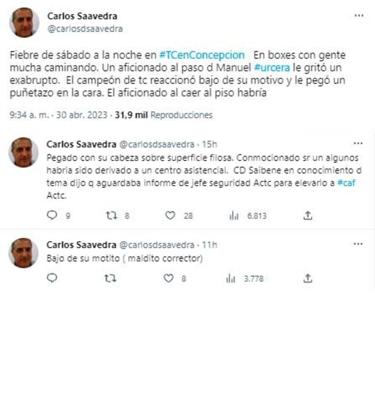 Manu Urcera protagonizó una escandalosa pelea en el TC por Nicole Neumann: "Le gritaron un exabrupto"