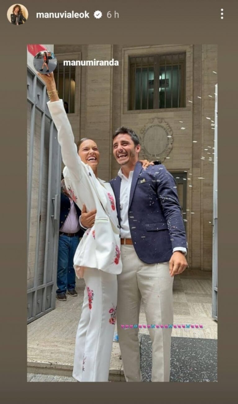 Manu Viale se casó con Fede Freire en una emotiva ceremonia con familiares y amigos: todas las fotos y el look de la novia