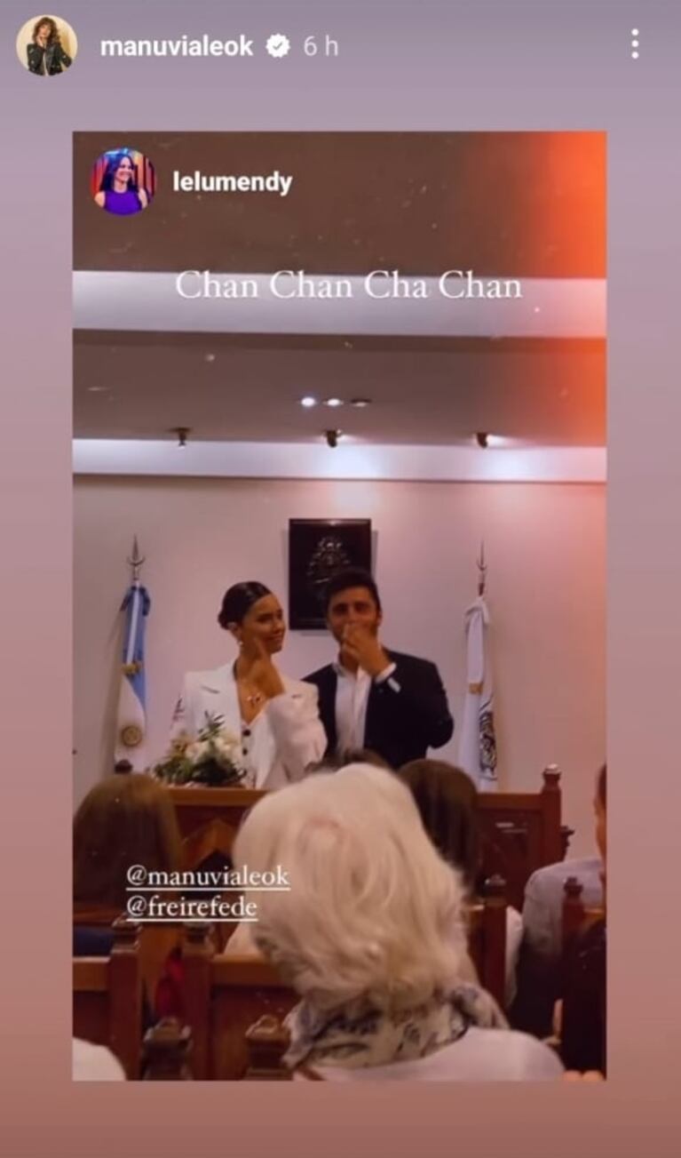 Manu Viale se casó con Fede Freire en una emotiva ceremonia con familiares y amigos: todas las fotos y el look de la novia