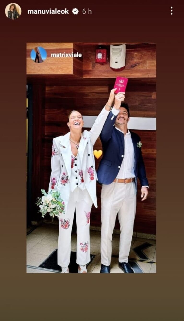 Manu Viale se casó con Fede Freire en una emotiva ceremonia con familiares y amigos: todas las fotos y el look de la novia