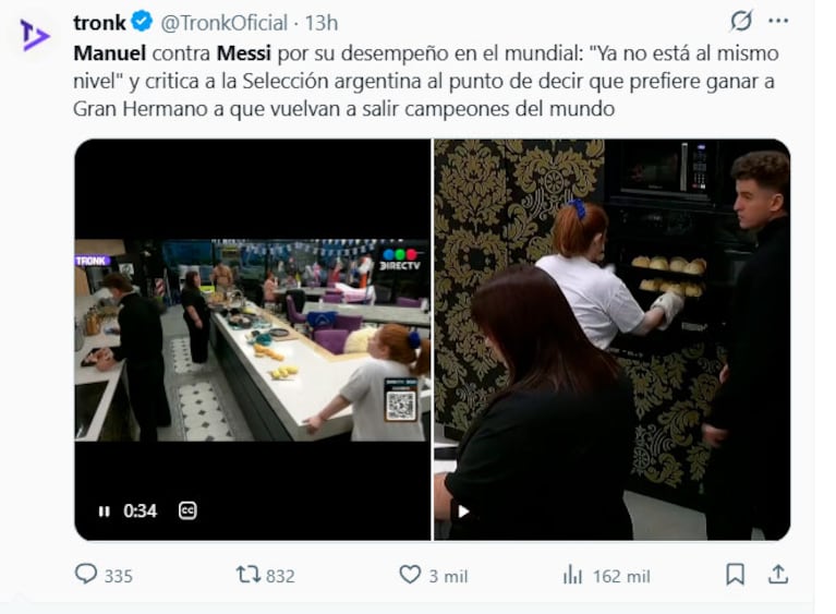 Manuel Ibero criticó a Lionel Messi y las redes sociales lo destrozaron (capturas de X y Telefe)