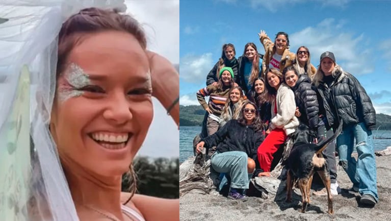 Manuela Viale viajó a la Patagonia para celebrar su despedida de soltera.