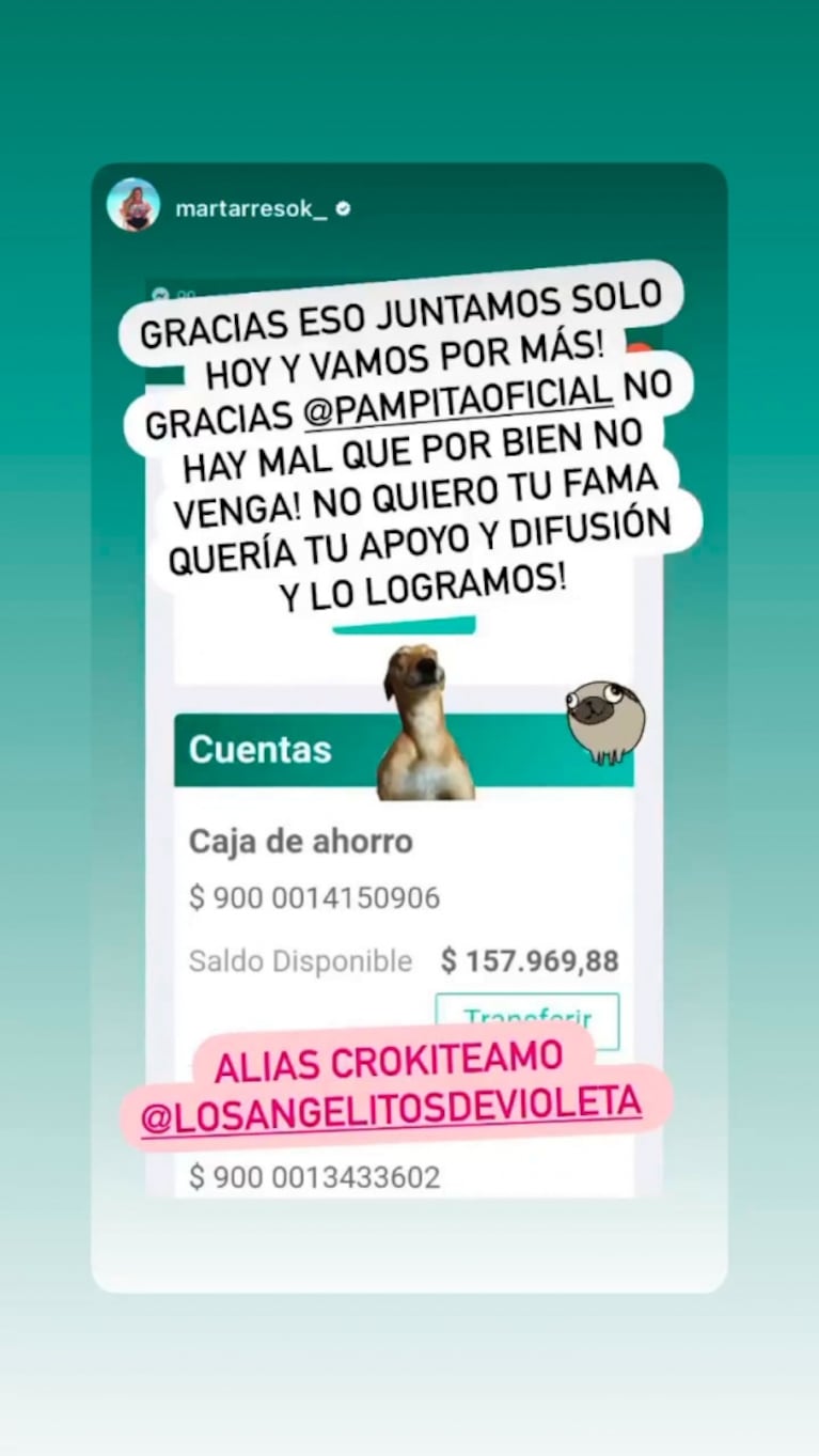 Mar Tarres mostró las repercusiones que logró tras su escándalo con Pampita en redes: "Juntamos todo esto"