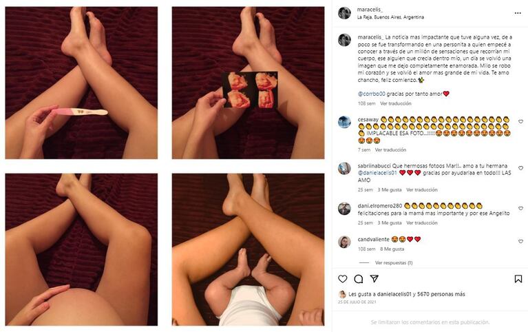 Mara Celis, la hermana de Daniela de Gran Hermano fue mamá hace algún tiempo (Fotos: Instagram)