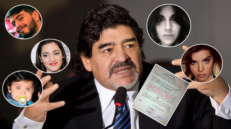 Maradona anuló un testamento que beneficiaba a Dalma y Gianinna por sobre Jr, Jana y Dieguito. Foto: Web
