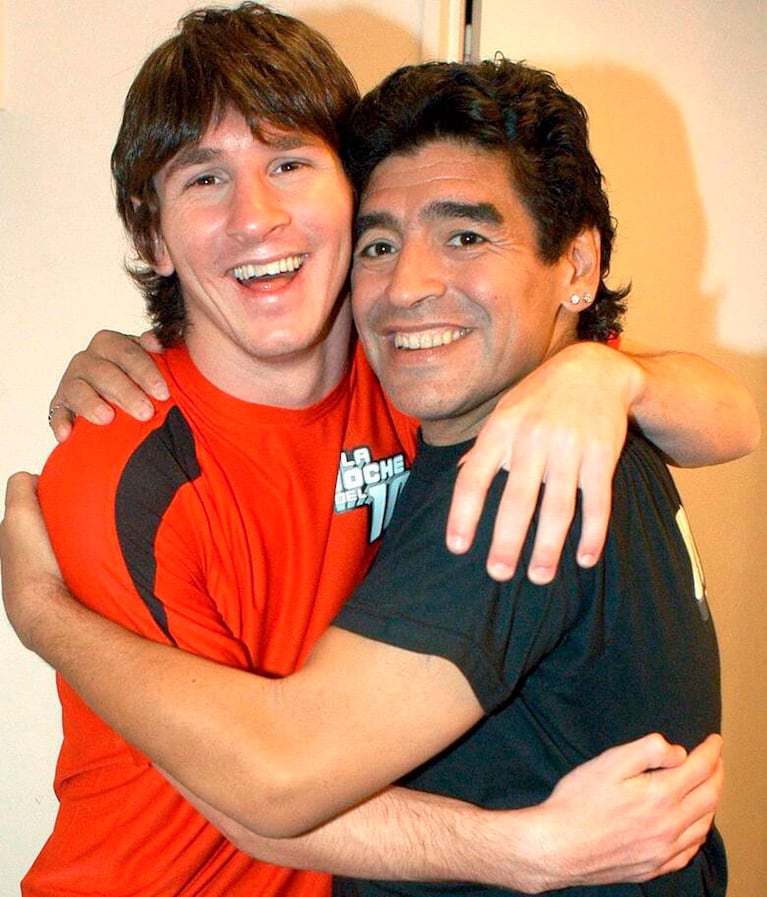 Maradona y Messi se conocieron el 29 de agosto de 2005 en el camarín de La Noche del 10.