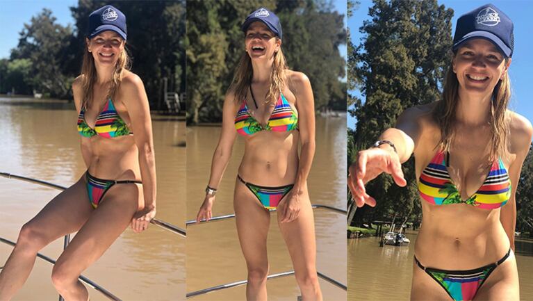 Marcela, divina y simpática al aire libre.