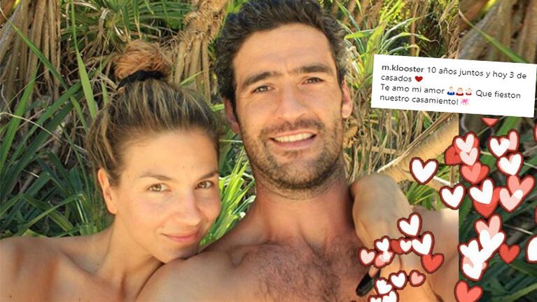 Marcela Kloosterboer a su marido