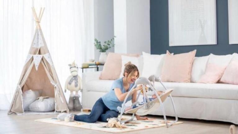 Marcela Kloosterboer mostró el cuarto de sus hijos: gym para bebés, pony de madera mecedor y rincones soñados