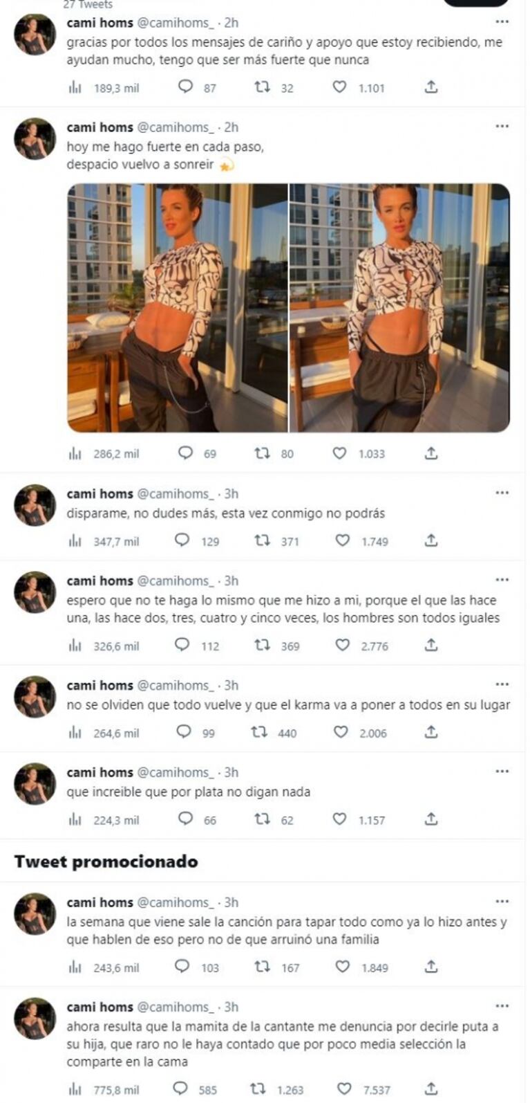 Marcela Tauro descartó el hackeo a Camila Homs tras los tweets contra Tini Stoessel