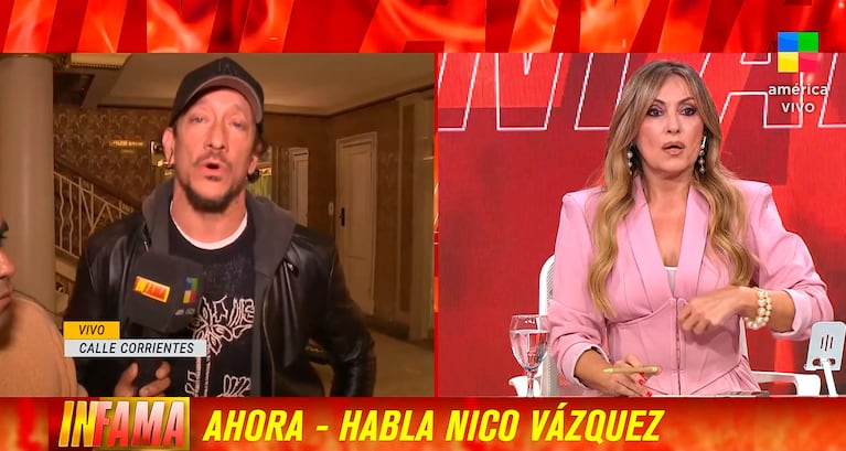 Marcela Tauro explotó contra Nico Vázquez en vivo (Captura de Infama)
