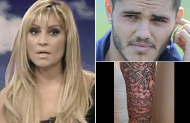 Marcela Tauro opinó del tatuaje de Icardi y Mauro le contestó agresivamente. (Fotos: Captura TV, Web y Twitter)