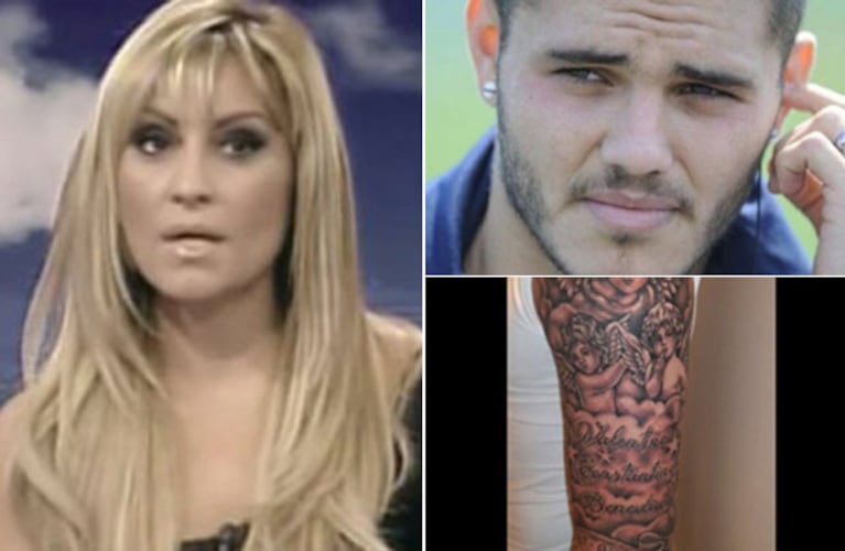 Marcela Tauro opinó del tatuaje de Icardi y Mauro le contestó agresivamente. (Fotos: Captura TV, Web y Twitter)