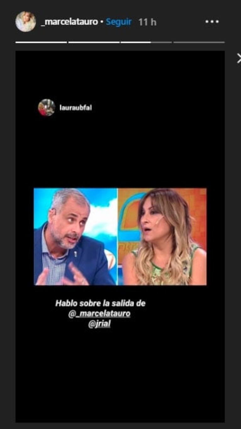Marcela Tauro, tras la explicación de Rial sobre su salida de Intrusos: vio la nota y no hizo comentarios