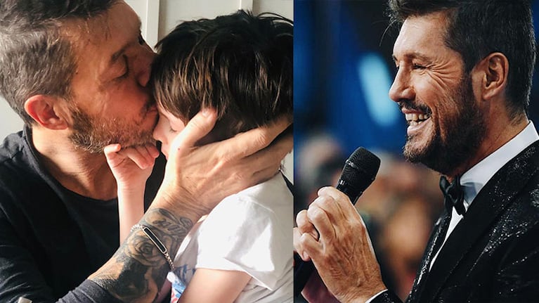Marcelo posteó una foto besando en la frente a su hijo.