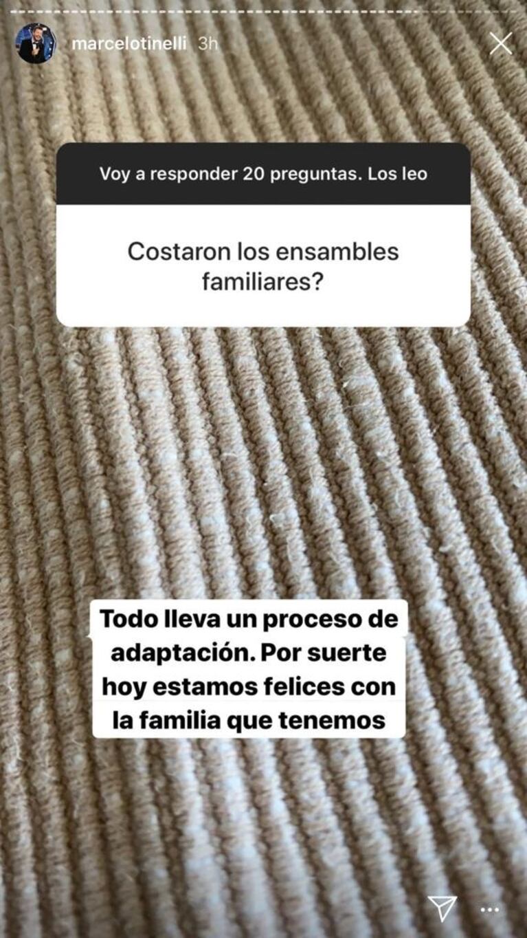 Marcelo Tinelli, a corazón abierto sobre su familia ensamblada con Guillermina Valdés: "Todo lleva un proceso de adaptación"