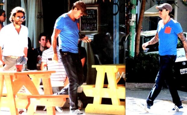 Marcelo Tinelli almuerza en el restó que administra su hija Micaela. (Foto: revista Gente)
