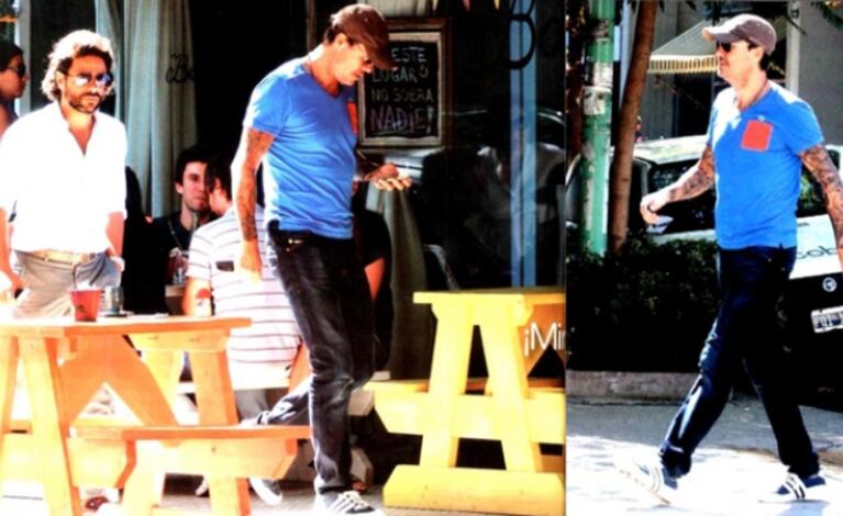Marcelo Tinelli almuerza en el restó que administra su hija Micaela. (Foto: revista Gente)