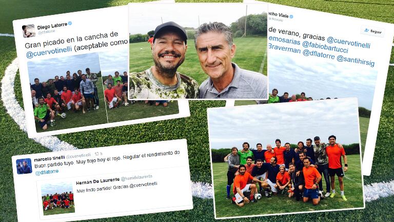 Marcelo Tinelli, árbitro de lujo en su clásico partido con amigos famosos: las fotos y los divertidos comentarios