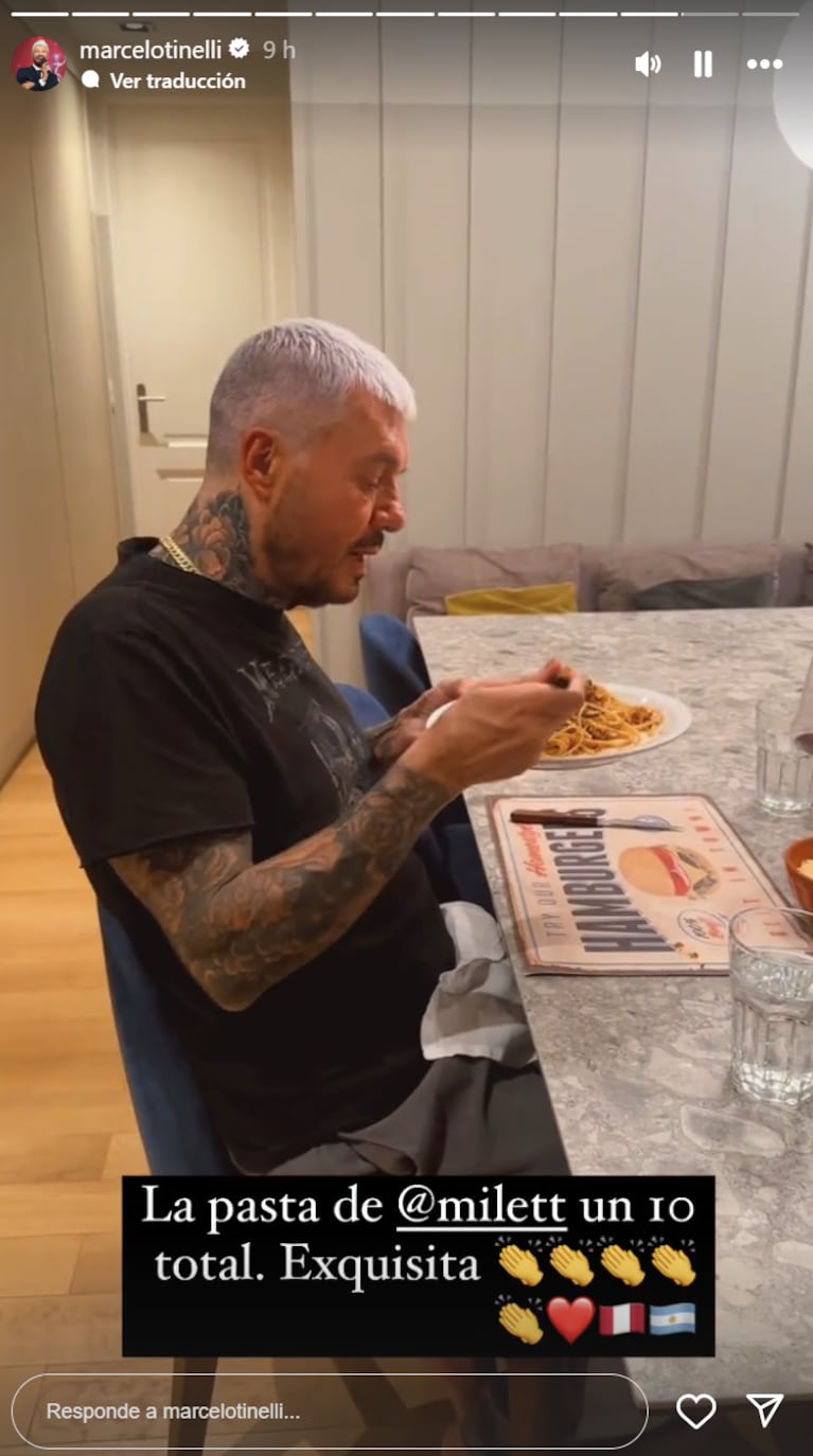 Marcelo Tinelli calificó la pasta de Milett Figueroa y fue contundente