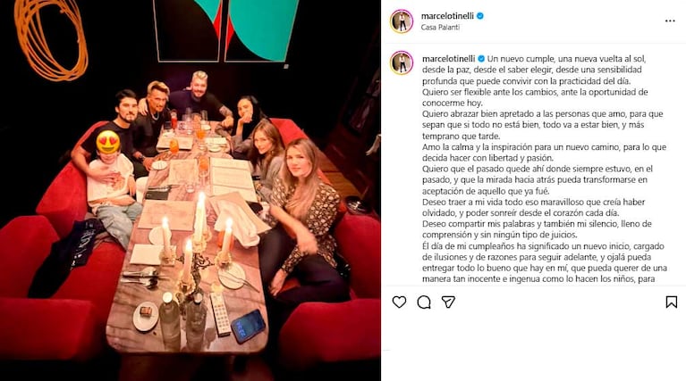Marcelo Tinelli celebró su cumpleaños en familia (Foto: Instagram @marcelotinelli)