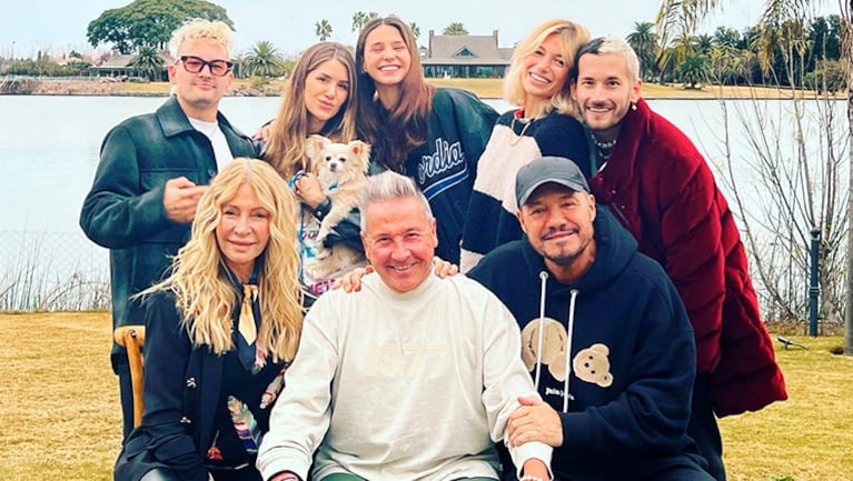 Marcelo Tinelli comió un asado con sus hijos y los de Ricardo Montaner al que se sumó Cris Morena.