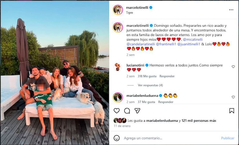 Marcelo Tinelli con sus cinco hijos. (Foto: @marcelotinelli)