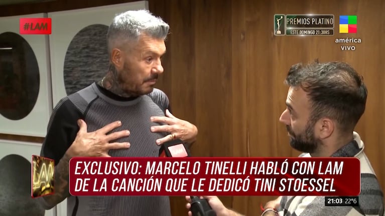 Marcelo Tinelli contó cómo es su relación con Alejandro Stoessel, tras la fuerte canción que le dedicó Tini