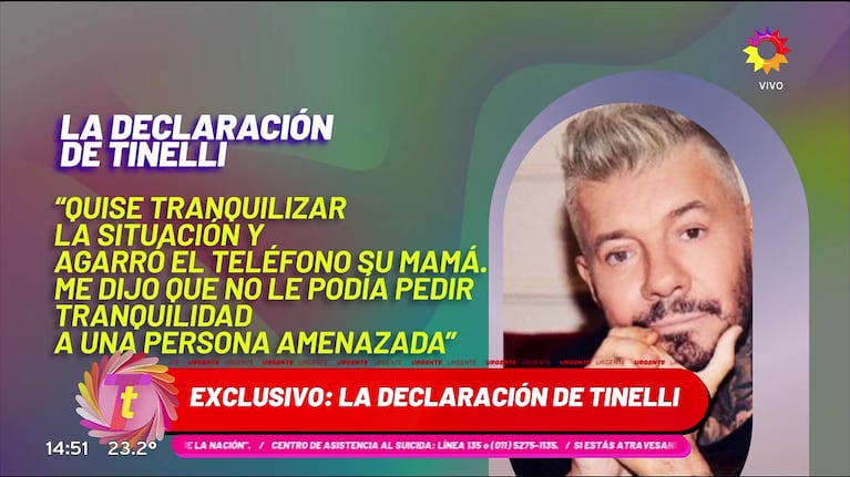 Marcelo Tinelli contó detalles de su pelea con Paula Robles y su hija Juana.