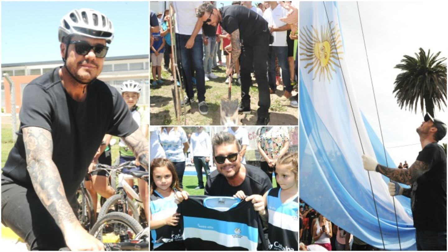 Marcelo Tinelli, emocionado en su visita a su ciudad natal (Fotos: Prensa Ideas del Sur)