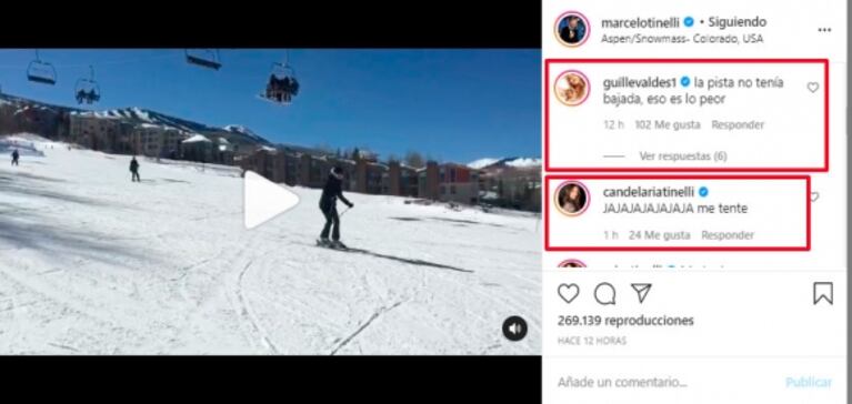 Marcelo Tinelli 'escrachó' a Guille Valdés con un desopilante video de su accidentado día de esquí: "Se lleva puesto a un chico"