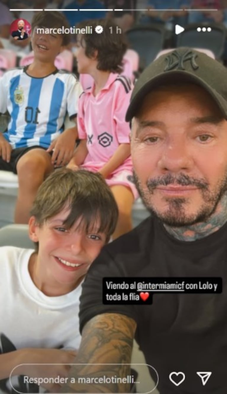Marcelo Tinelli está en Miami con sus cinco hijos | Créditos: Instagram @marcelotinelli