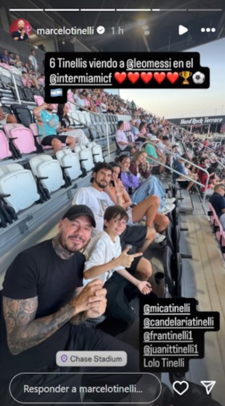 Marcelo Tinelli está en Miami con sus cinco hijos | Créditos: Instagram @marcelotinelli