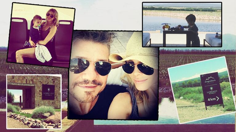 Marcelo Tinelli, Guillermina y Lorenzo disfrutaron de Mendoza (Fotos: Instagram). 