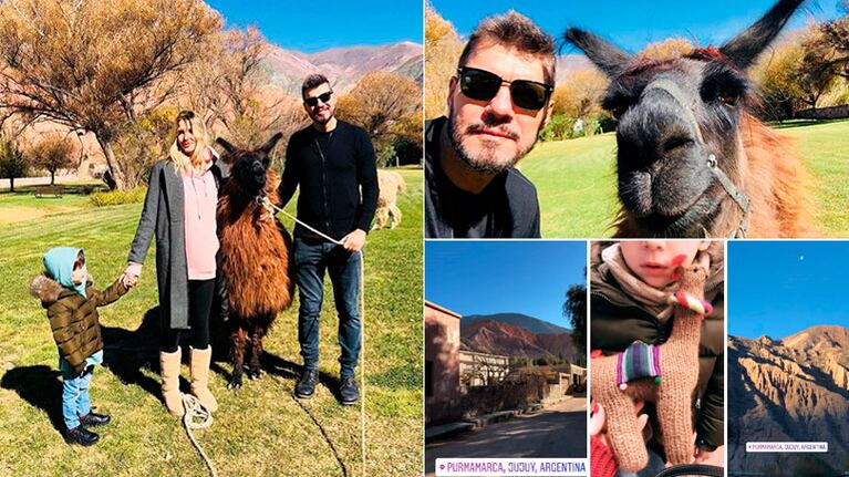 Marcelo Tinelli junto a Guillermina Valdés y Lolo, de vacaciones en Jujuy  