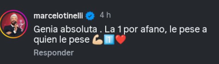 Marcelo Tinelli le dejó un mensaje a Lali Espósito y los fans tomaron como una indirecta contra Tini Stoessel. CRÉDITO: @marcelotinelli
