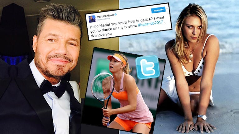 Marcelo Tinelli le escribió por Twitter a María Sharapova para convocarla a Bailando 2017. Foto: Web