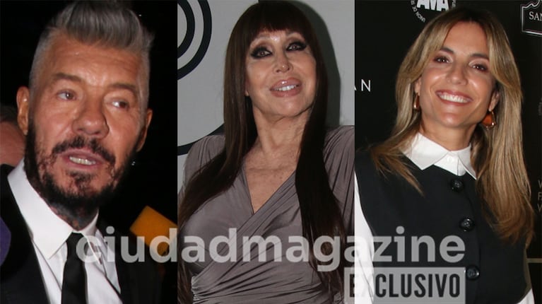 Marcelo Tinelli, Moria Casán, María Belén Ludueña en el desfile Pucheta-Paz (Fotos: Movilpress).