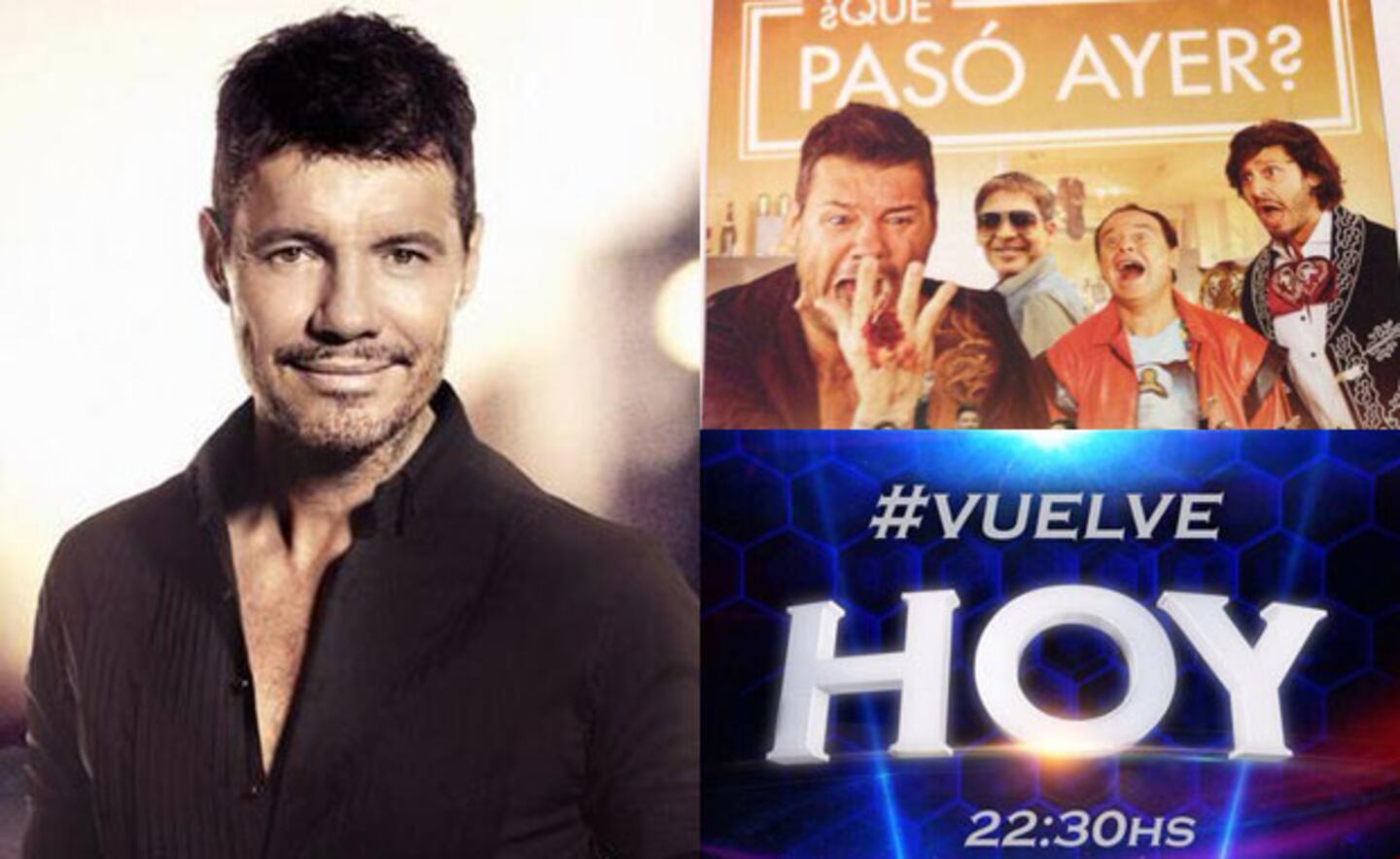 Marcelo Tinelli palpita a full el comienzo de ShowMatch (Fotos: Twitter). 