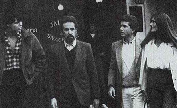 Marcelo Tinelli, Pepe Eliaschev, Juan Alberto Badía y Silvia Fernández Barrios.  (Foto: revista Viva)