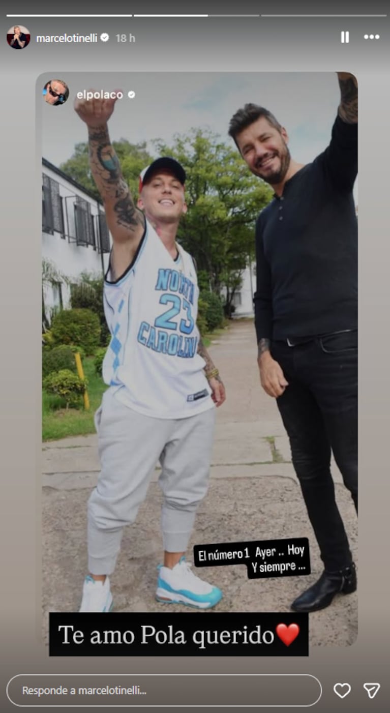 Marcelo Tinelli recibió el apoyo de sus amigos y lo compartió en redes sociales | Créditos: Instagram @marcelotinelli