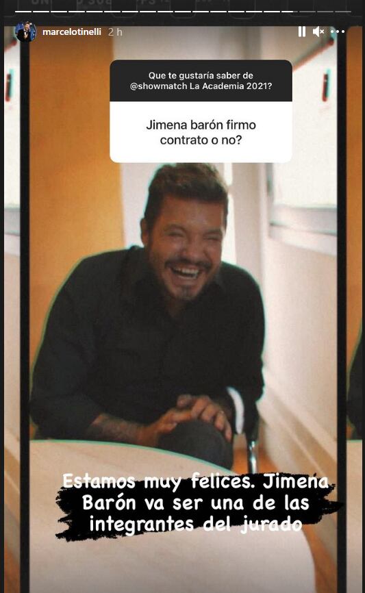 Marcelo Tinelli reveló las novedades de La Academia de ShowMatch. Foto: Instagram stories
