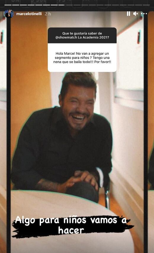 Marcelo Tinelli reveló las novedades de La Academia de ShowMatch. Foto: Instagram stories