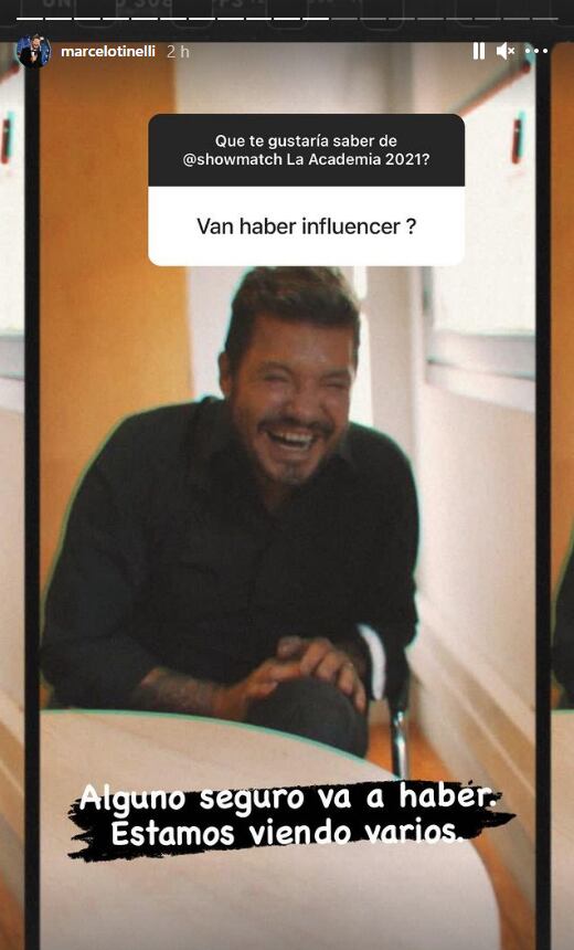 Marcelo Tinelli reveló las novedades de La Academia de ShowMatch. Foto: Instagram stories