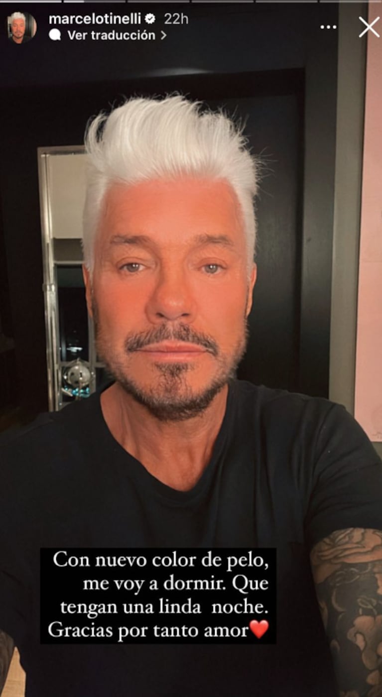 Marcelo Tinelli se animó a un radical cambio de look antes del Bailando: “Con nuevo color de pelo”
